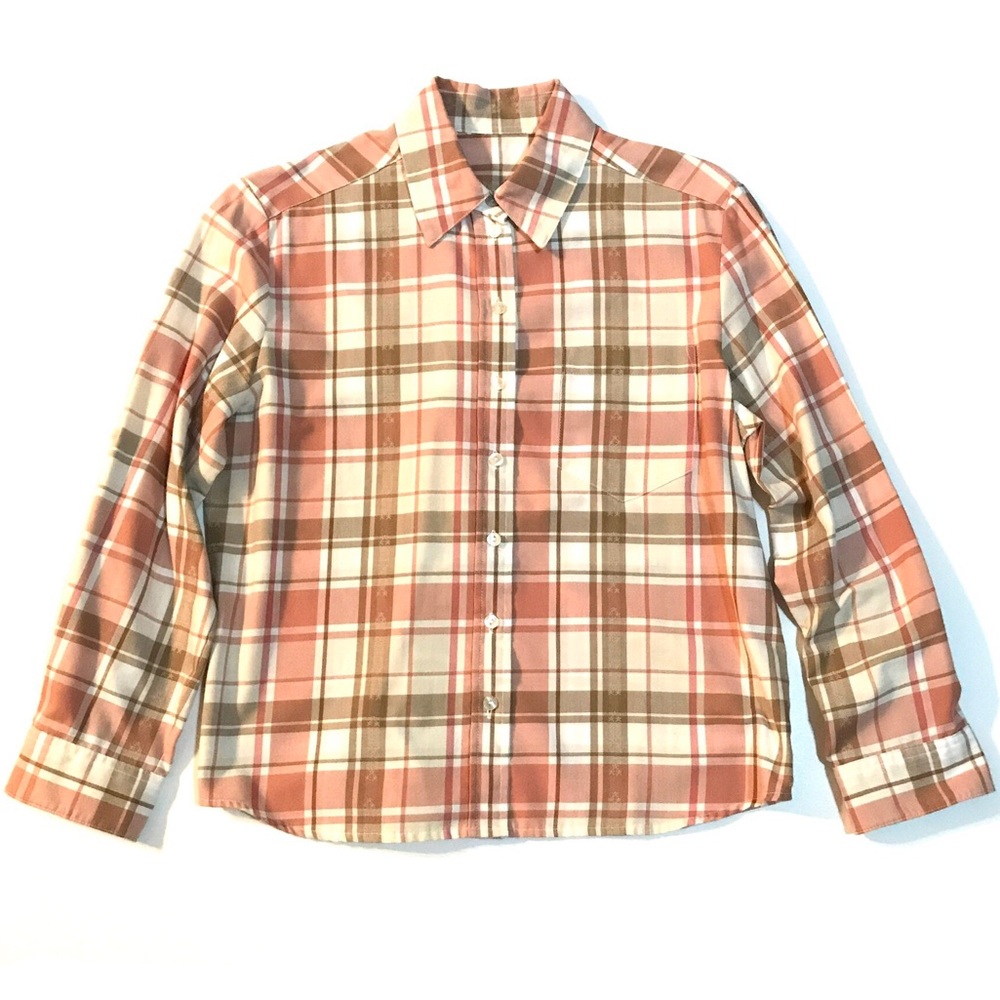 Plaid button down shirt